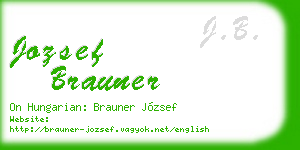 jozsef brauner business card