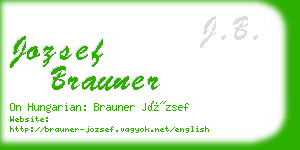 jozsef brauner business card